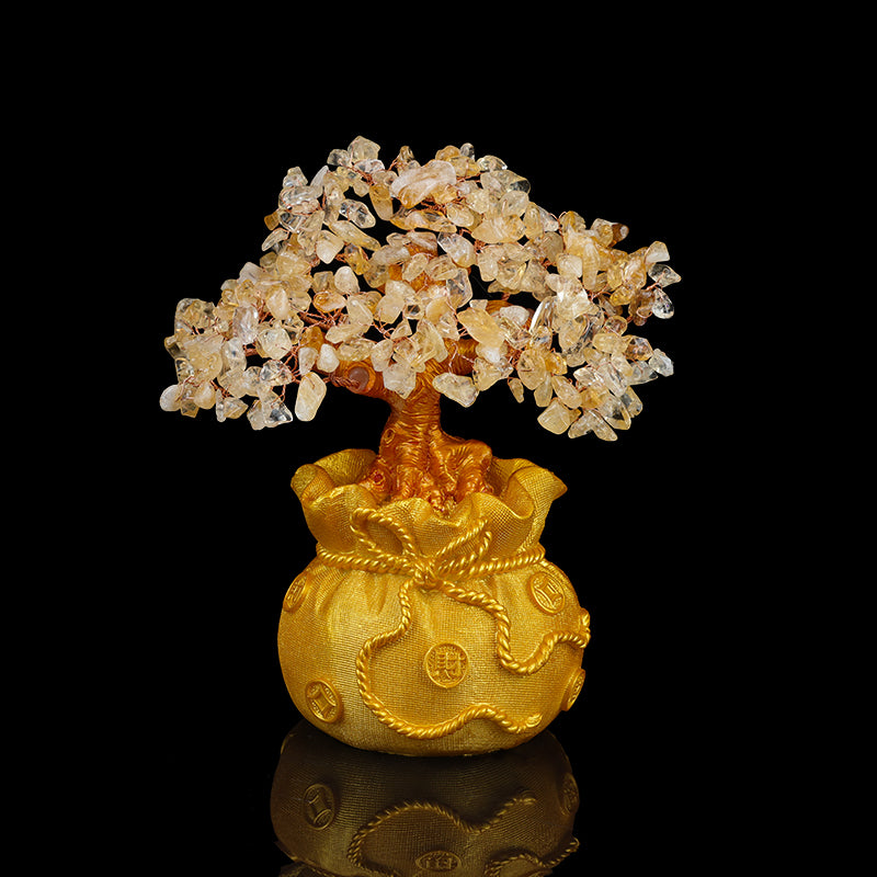 Sac à Trésor – Arbre de Vie en Citrine