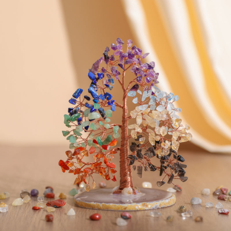 Vitalité Énergétique – Arbre de Vie en Pierres de 7 Chakras