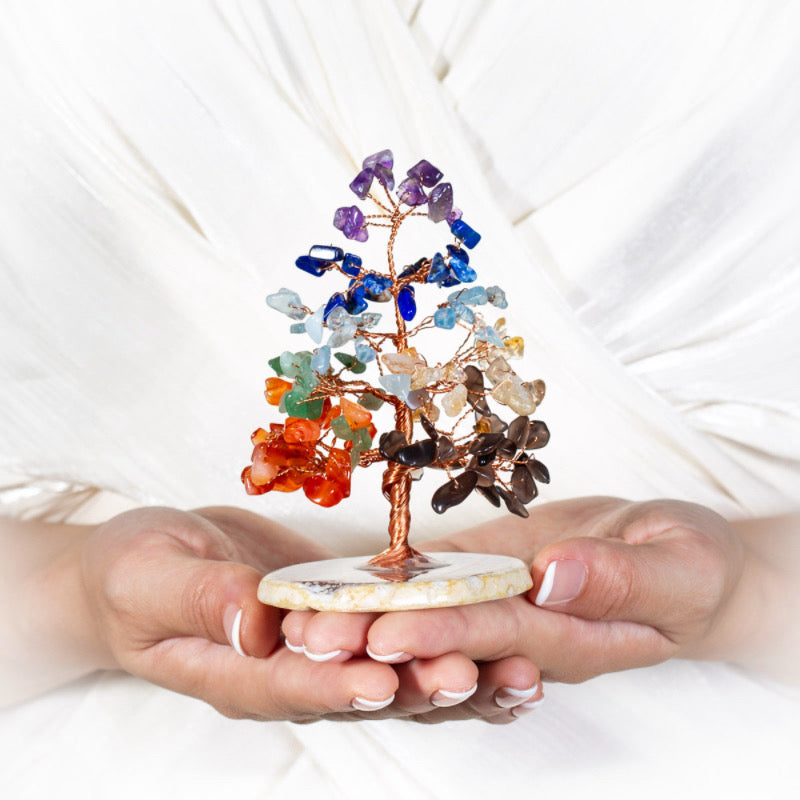 Vitalité Énergétique – Arbre de Vie en Pierres de 7 Chakras