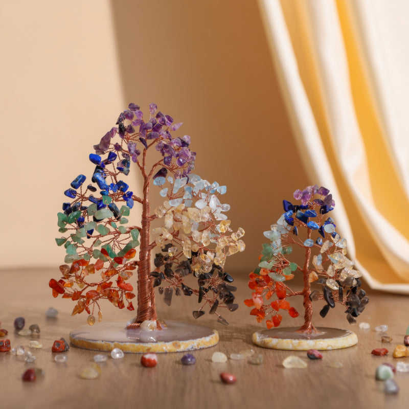 Vitalité Énergétique – Arbre de Vie en Pierres de 7 Chakras