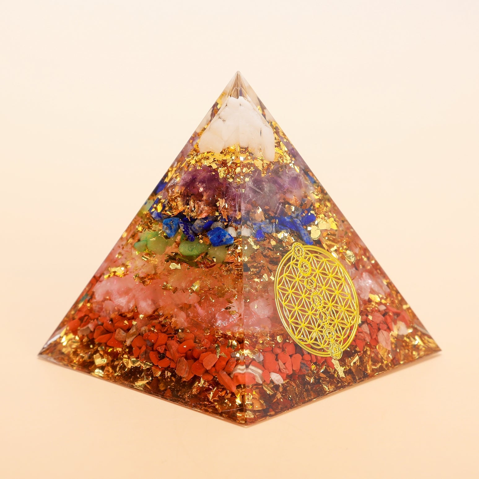 Vitalité et Équilibre – Pyramide Orgonite 7 Chakras