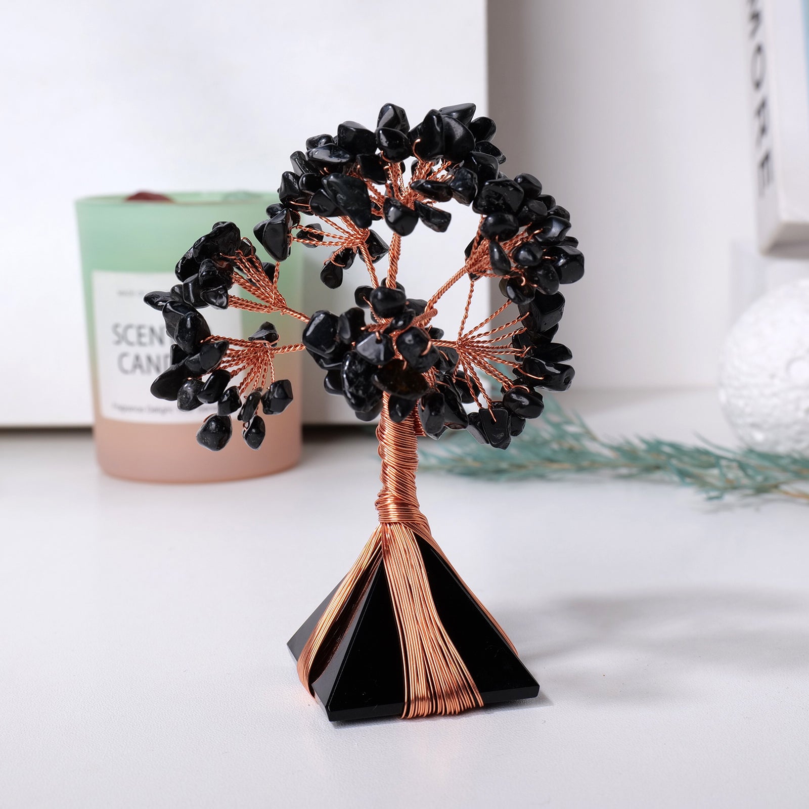 Zenitude - Arbre de Vie et Pyramide en Pierre Naturelle