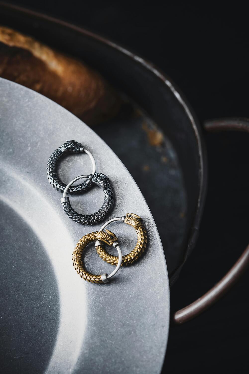 Boucles d'oreilles serpent