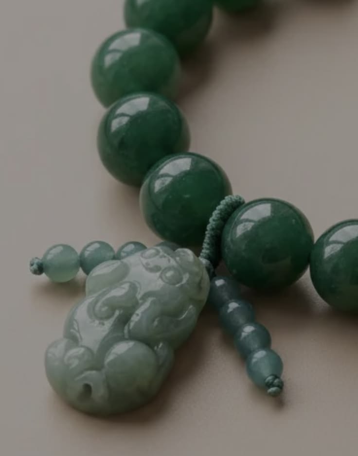 Bracelet en perles de jade