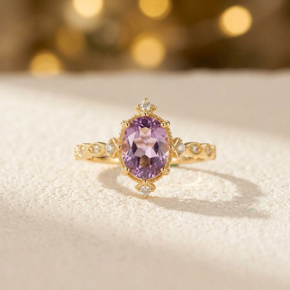Amethyst Rings | Natural Crystal Jewelry | Moment Ici
