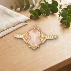 Bague Quartz Rose — Bijoux et Créations Moment Ici