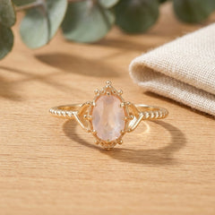Bague Quartz Rose — Bijoux et Créations Moment Ici