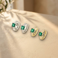 Boucles d'Oreilles Émeraude — Bijoux et Créations Moment Ici