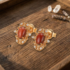Boucles d'Oreilles Grenat — Bijoux et Créations Moment Ici