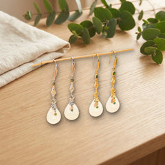 Boucles d'Oreilles Jade Néphrite — Bijoux et Créations Moment Ici