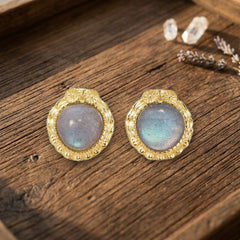 Boucles d'Oreilles Labradorite — Bijoux et Créations Moment Ici