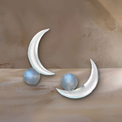 Boucles d'Oreilles Lune — Bijoux et Créations Moment Ici