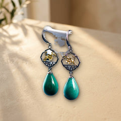 Boucles d'Oreilles Malachite — Bijoux et Créations Moment Ici
