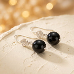 Boucles d'Oreilles Obsidienne — Bijoux et Créations Moment Ici