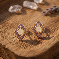 Boucles d'Oreilles Opale — Bijoux et Créations Moment Ici