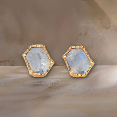 Boucles d'Oreilles Pierre de Lune — Bijoux et Créations Moment Ici