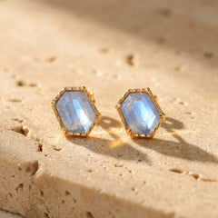 Boucles d'Oreilles Pierre de Lune — Bijoux et Créations Moment Ici