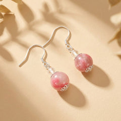 Boucles d'Oreilles Rhodonite — Bijoux et Créations Moment Ici