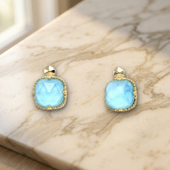 Boucles d'Oreilles Turquoise — Bijoux et Créations Moment Ici