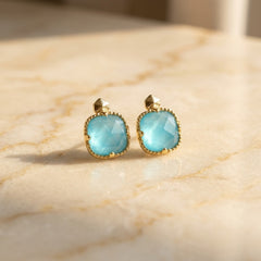Boucles d'Oreilles Turquoise — Bijoux et Créations Moment Ici