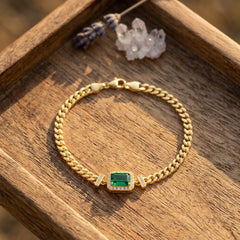Bracelet Émeraude — Bijoux et Créations Moment Ici