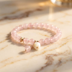 Bracelet Quartz Rose — Bijoux et Créations Moment Ici