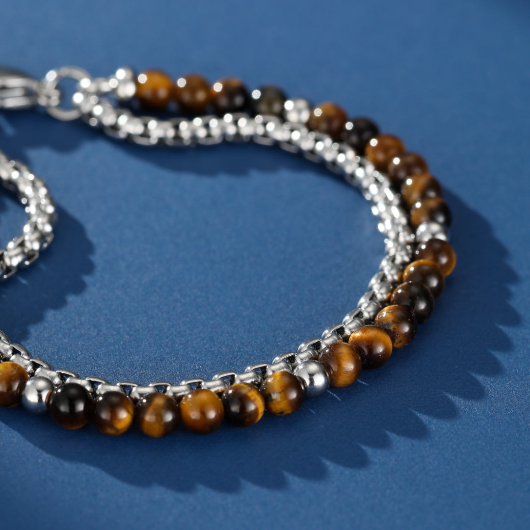 Men's Tiger Eye Bracelet – Double Strength