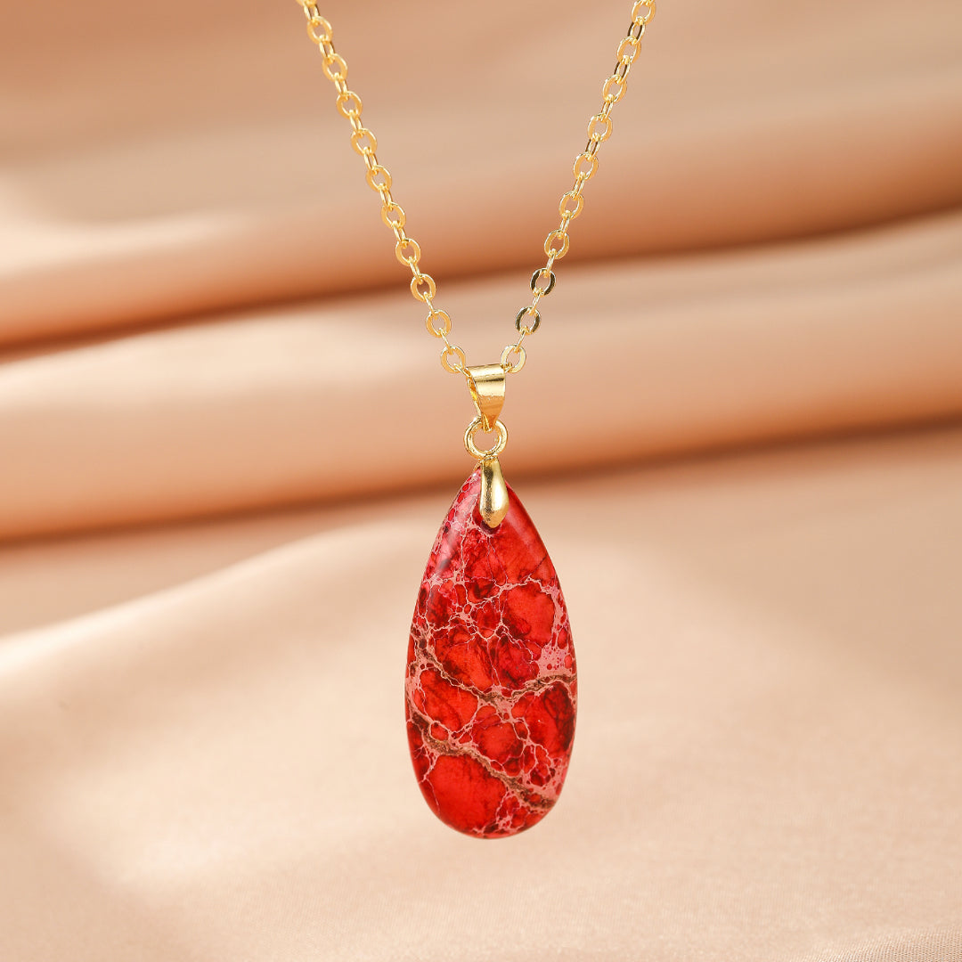 Collier Jaspe – Flamme Minérale