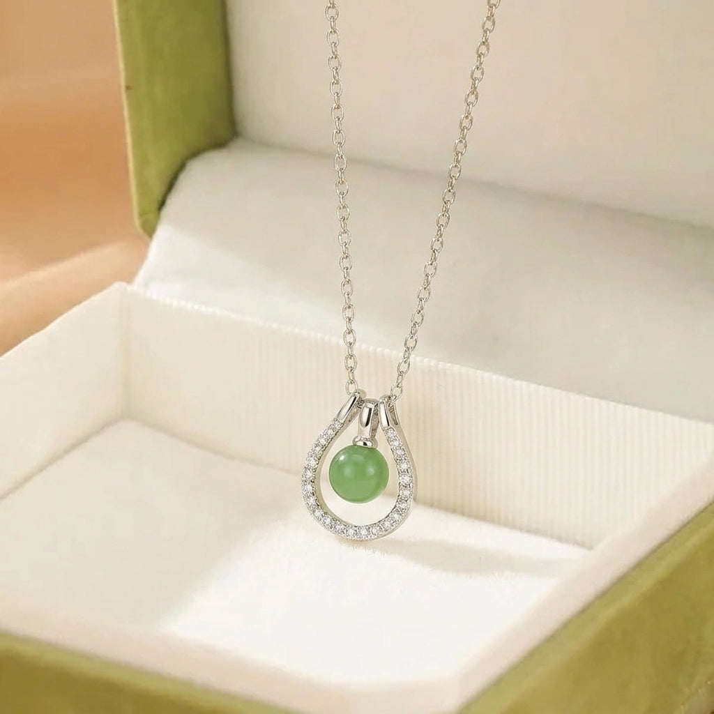 Collier Jade Néphrite – Rêve d’Eau, Argent