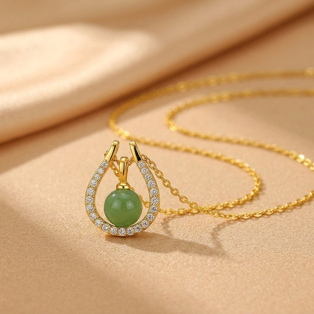 Collier Jade Néphrite – Rêve d’Eau, Argent