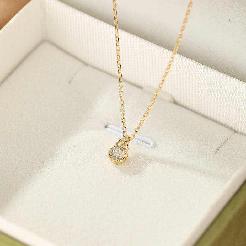 Collier Labradorite – Éclat Enthousiasme, Argent Plaqué Or