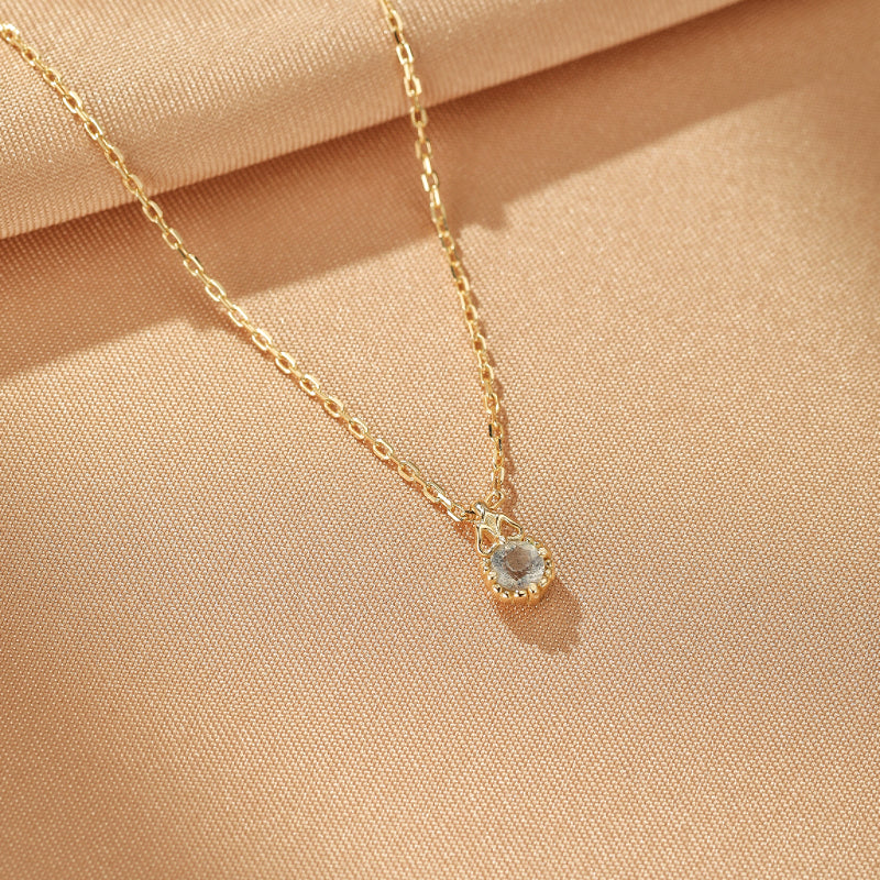 Collier Labradorite – Éclat Enthousiasme, Argent Plaqué Or
