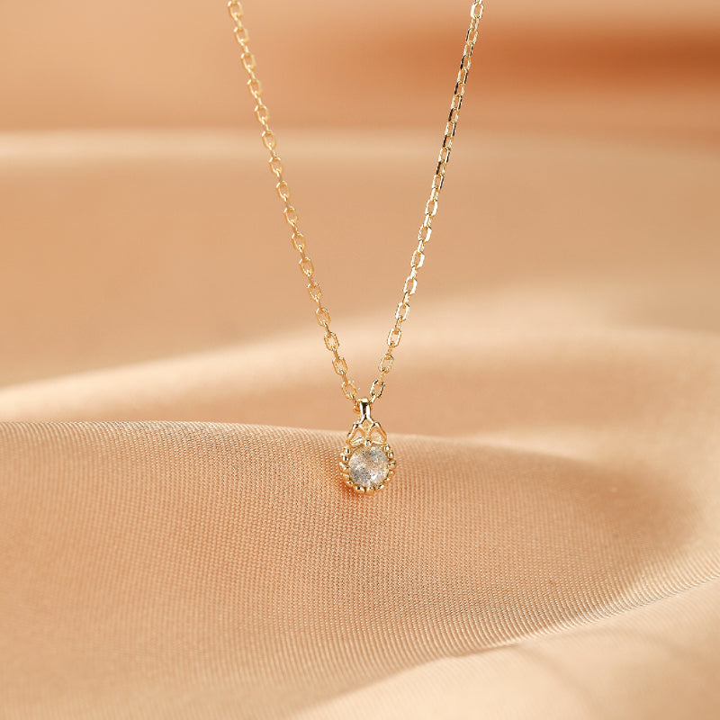 Collier Labradorite – Éclat Enthousiasme, Argent Plaqué Or