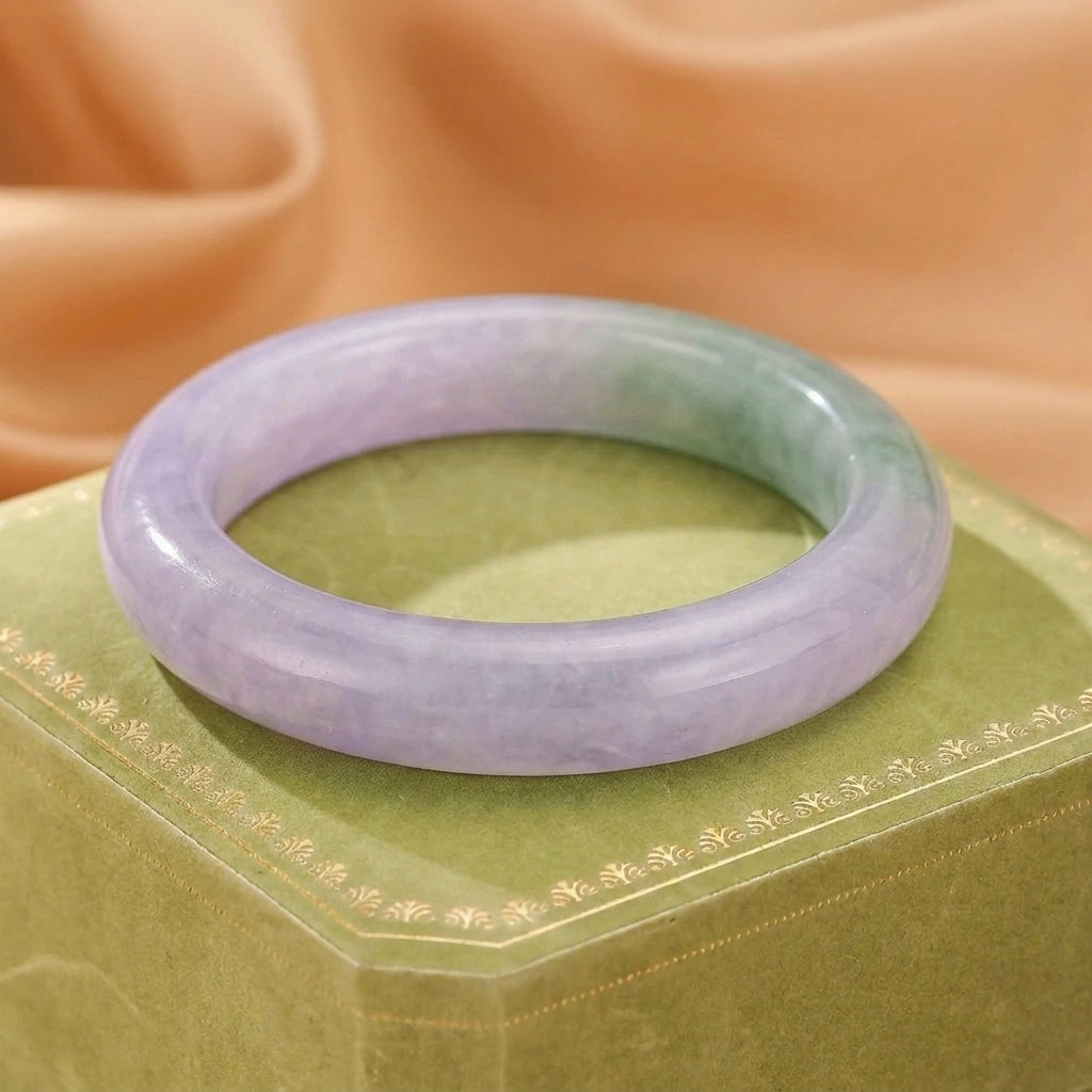 Bracelet Jonc Jade Violet – Douce Destinée
