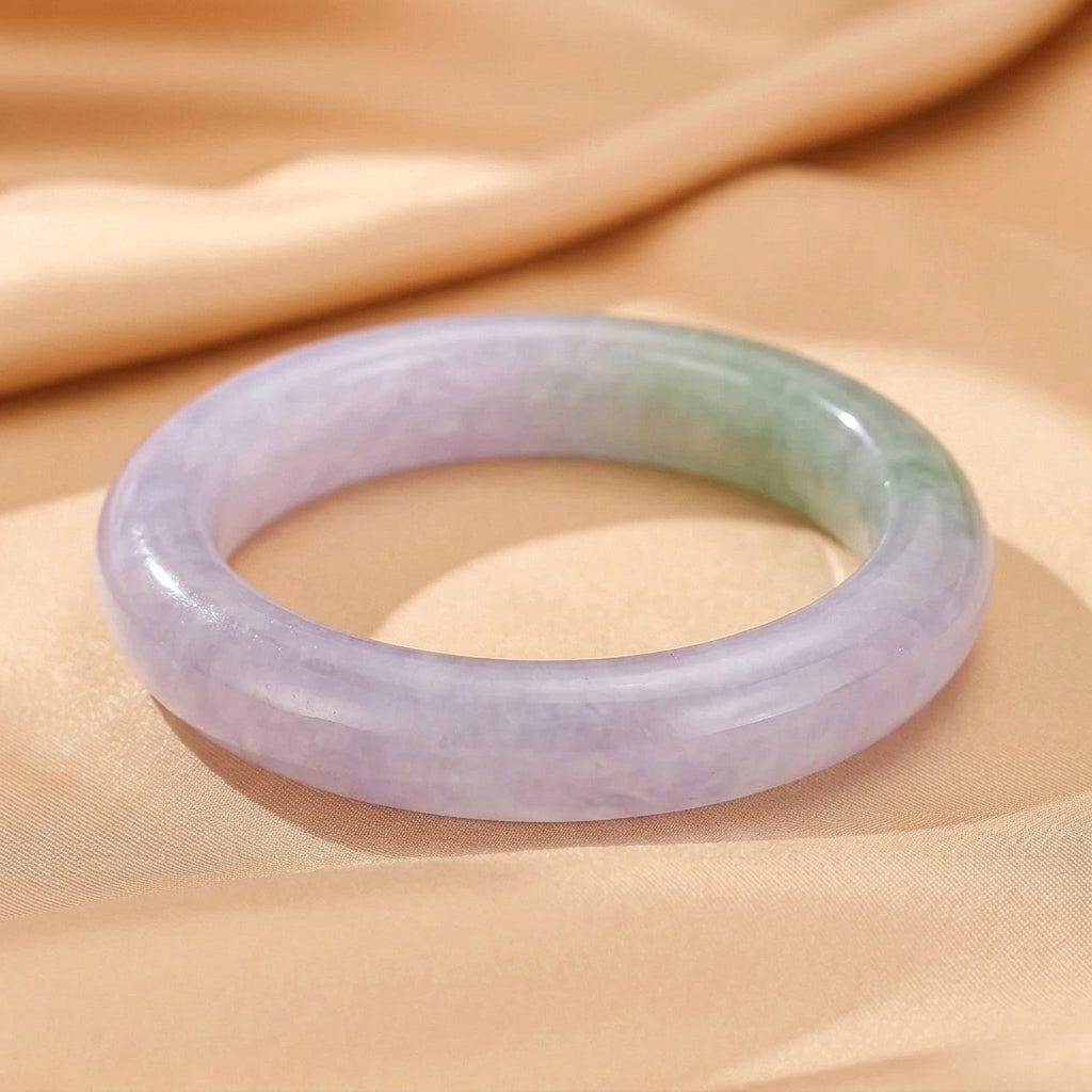 Bracelet Jonc Jade Violet – Douce Destinée