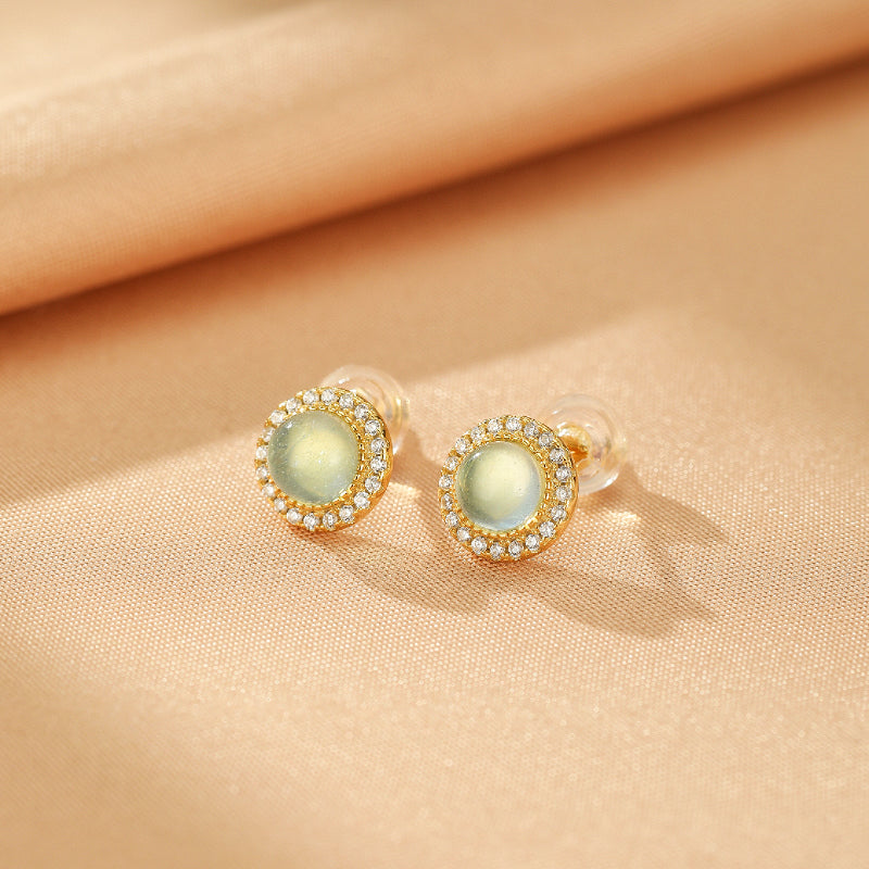 Boucles d'oreilles Aigue marine – Éclat Céleste, Argent Plaqué Or
