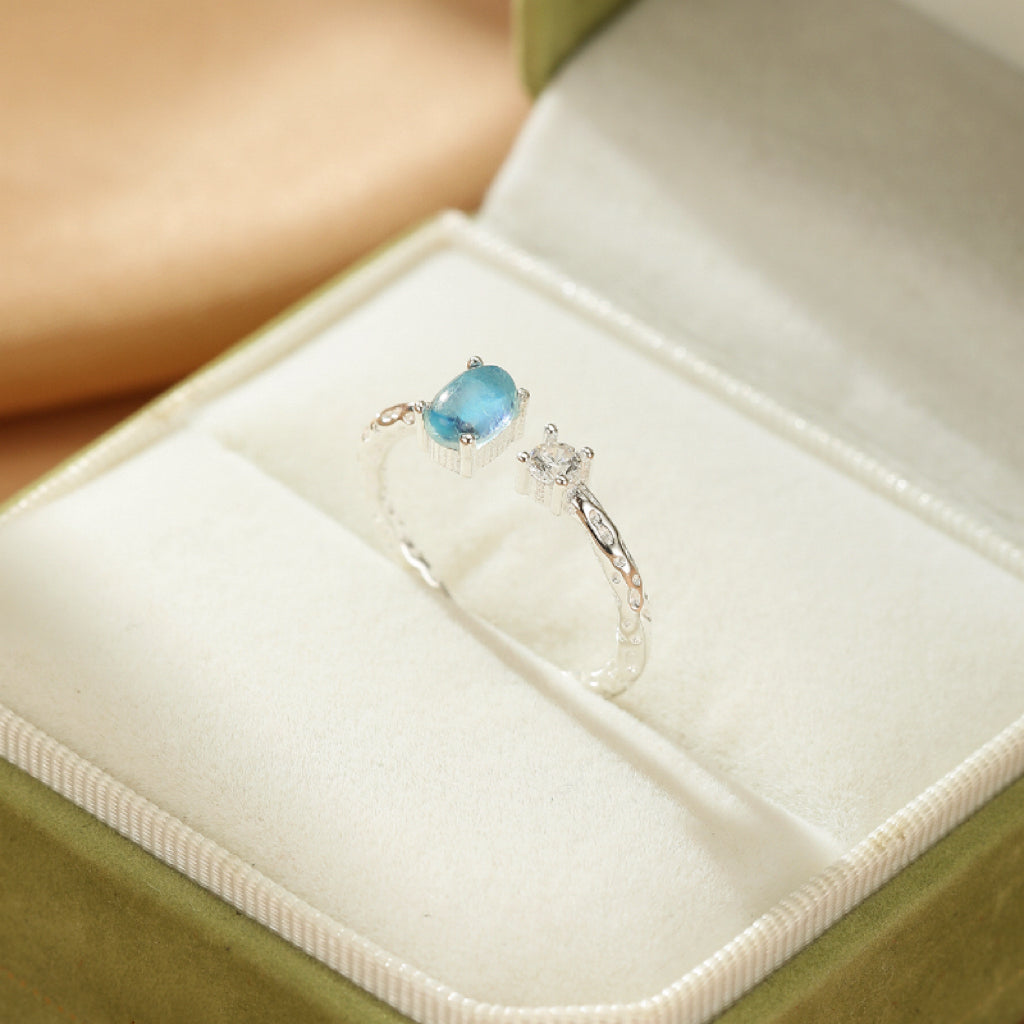 Aquamarine Ring – Secret Lagoon, Silver