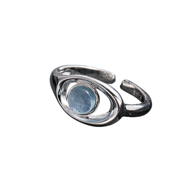 Bague Aigue marine – Sérénité Océanique, Argent 925