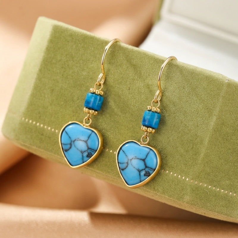 Boucles d'Oreilles Turquoise – Vestale de Nuit
