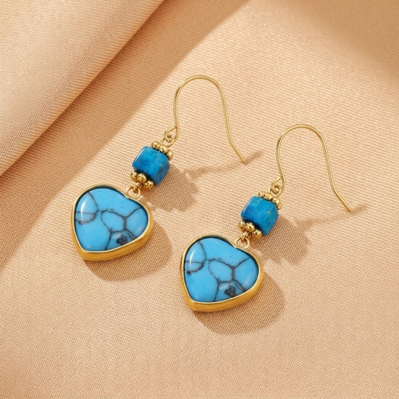 Boucles d'Oreilles Turquoise – Vestale de Nuit