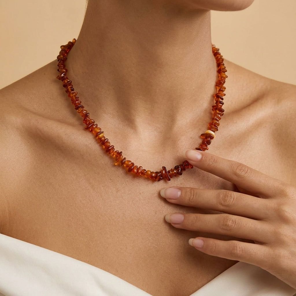 Collier Ambre – Soleil Éternel