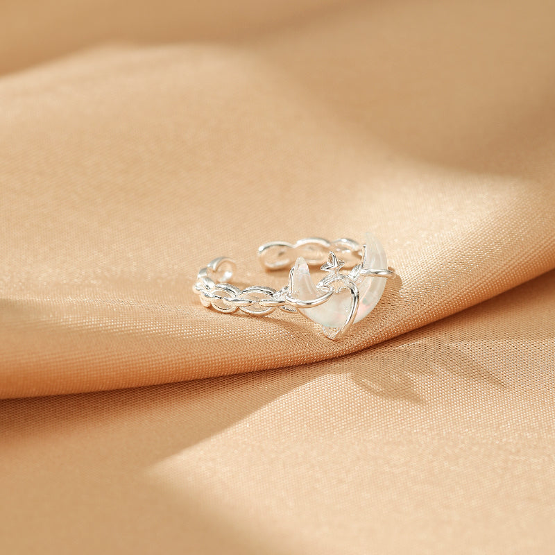 Bague Pierre de Lune – Secret de Lune, Argent 925