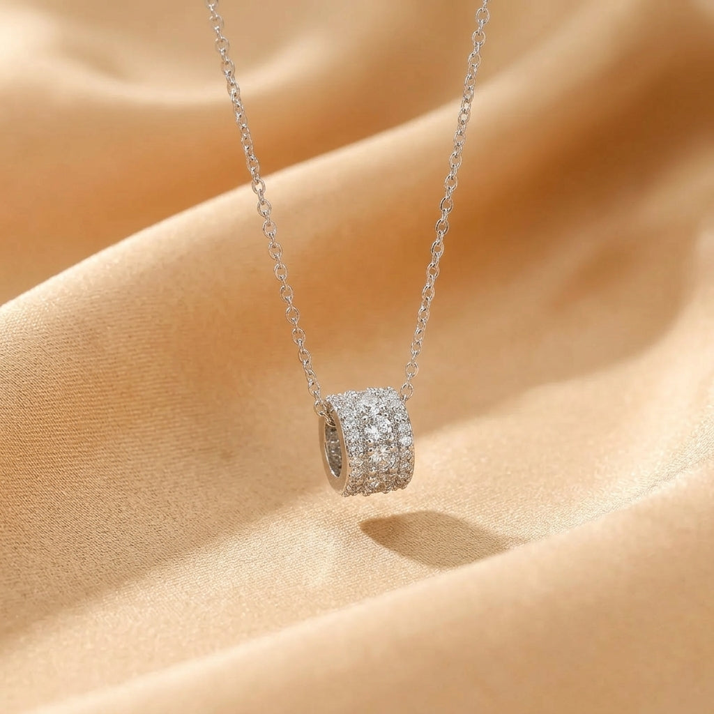 Collier Cristal de Roche – Écho Silencieux, Argent