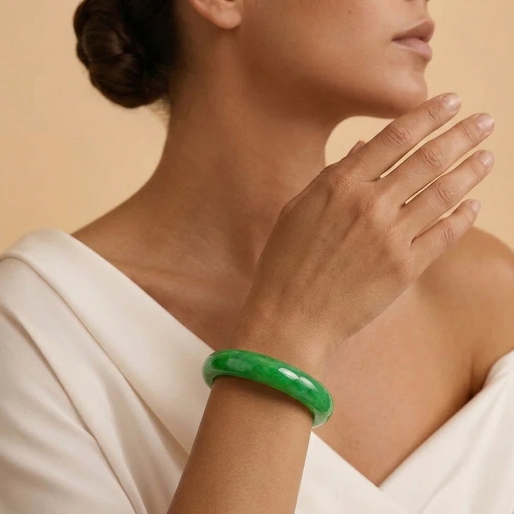 Bracelet Jonc Jade Vert – Sagesse du Temps