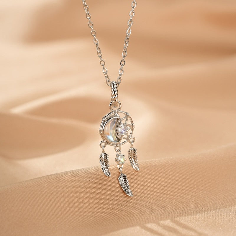 Collier Lune Pierre de Lune – Lueur Éternelle
