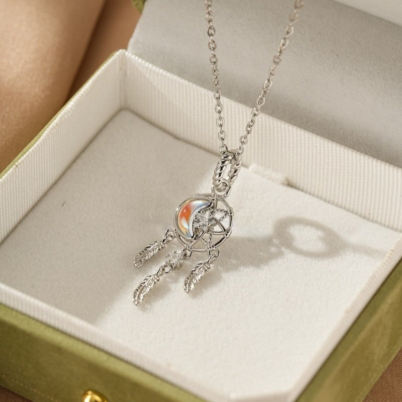 Collier Lune Pierre de Lune – Lueur Éternelle