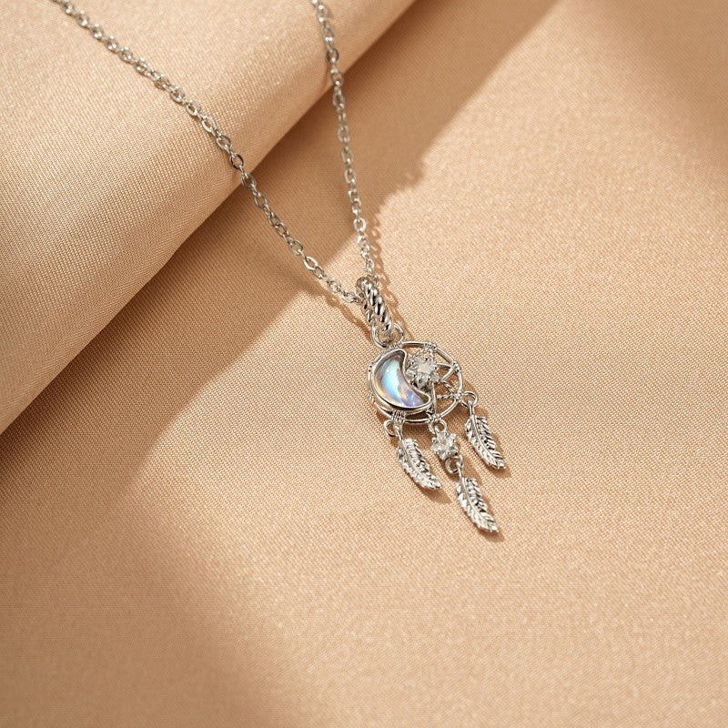 Collier Lune Pierre de Lune – Lueur Éternelle
