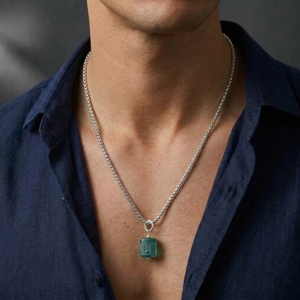 Collier Homme Jadéite – Maître des Ombres