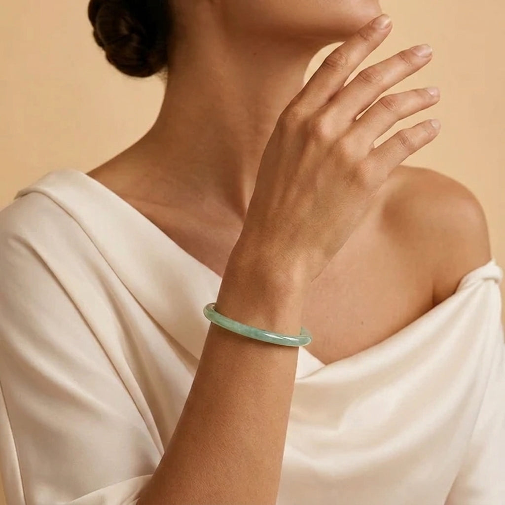 Bracelet Jonc Jade – Perle des Vents