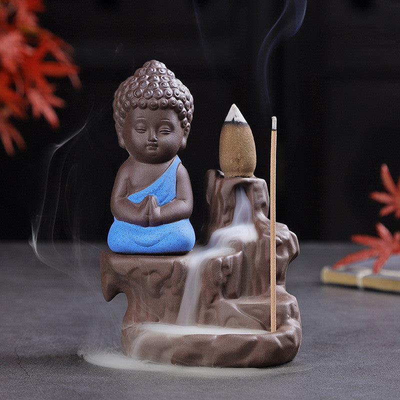 "Little Buddhist Monk" Ceramic Censer